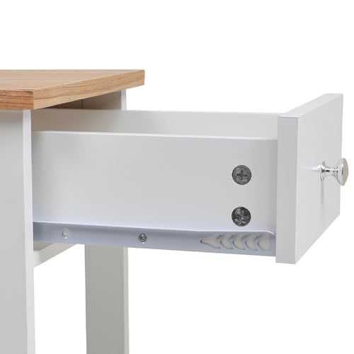 HYGRAD BUILT TO SURVIVE ยฎCompact Size L30xW53xH58cm White Bedside Table - Side Table Living Room with Drawer and Storage Shelf- Slim End Table for Modern Home Dรฉcor