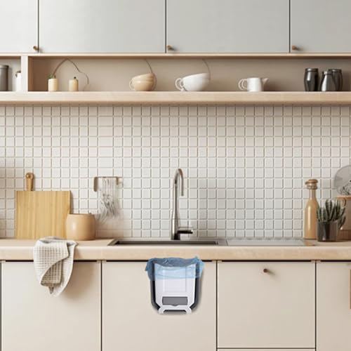 HYGRAD BUILT TO SURVIVE Small Collapsible Door Hanging Wall Mount Bags Holder Trash Garbage Waste Recycling Bin Container