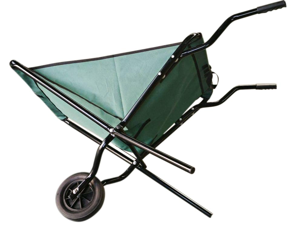 Large Capacity Garden Wheelbarrow, 44 x 24.5 x 26.5 cm, 176 kg Capacity, Collapsible