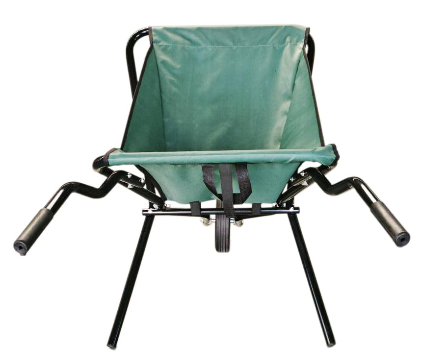 Large Capacity Garden Wheelbarrow, 44 x 24.5 x 26.5 cm, 176 kg Capacity, Collapsible