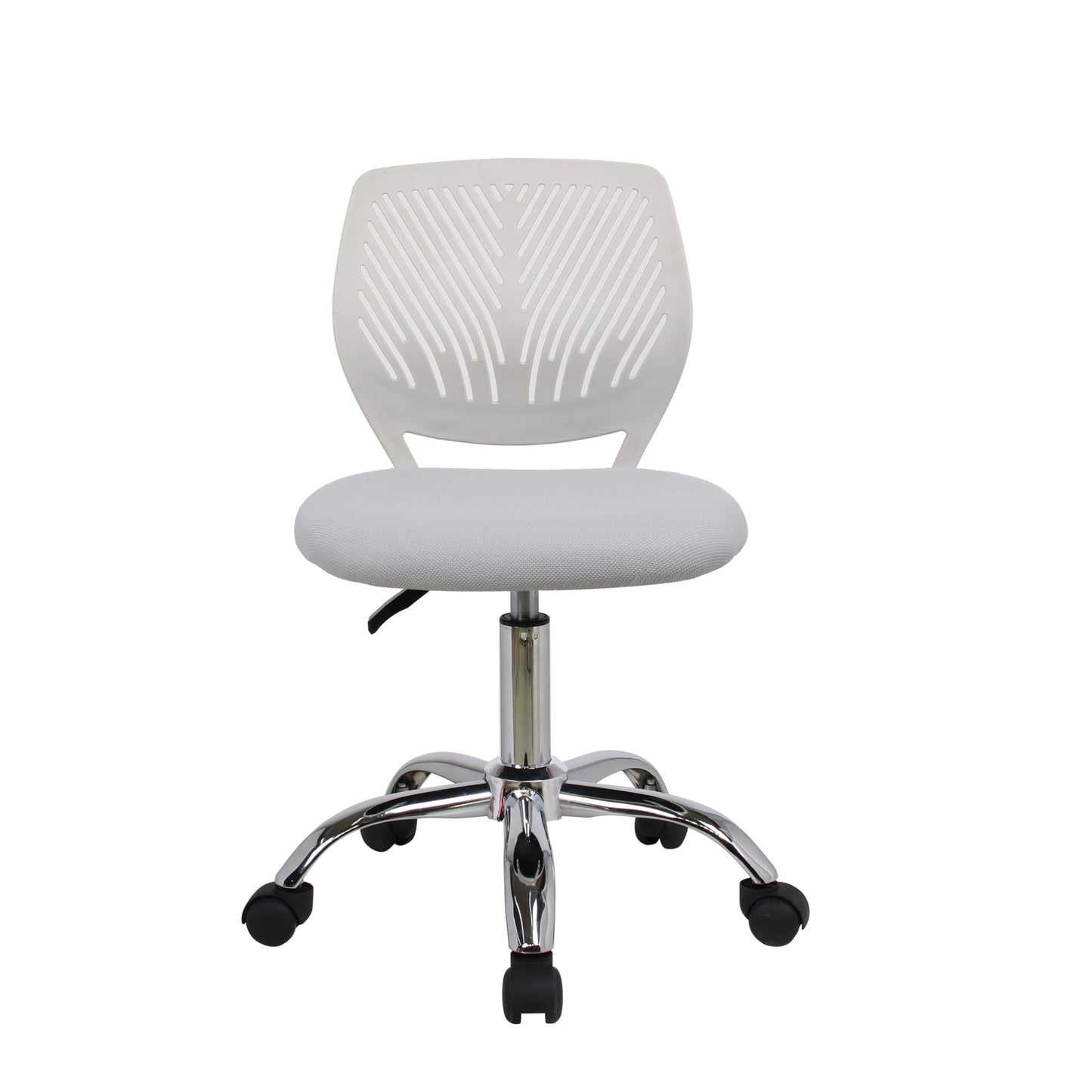 HYGRAD BUILT TO SURVIVE Swivel Chair Ergonomic Rolling Adjustable Gas Lift Kids Children Teens Study 360 Swivel Armless Chair Seat With Wheels (Light Grey)