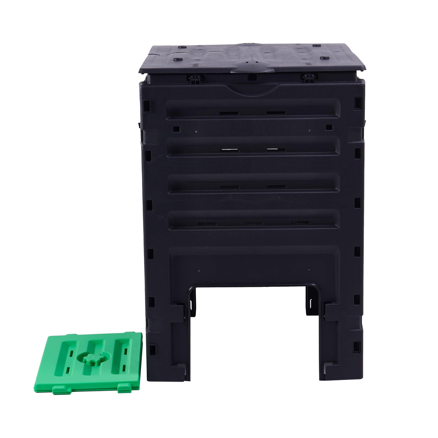 450l Garden Outdoor Compost Bin 71 W X 71 D X 103 H Cm Large Capacity Compost Container Bin With Lid For Gardens, Balconies, Kitchen
