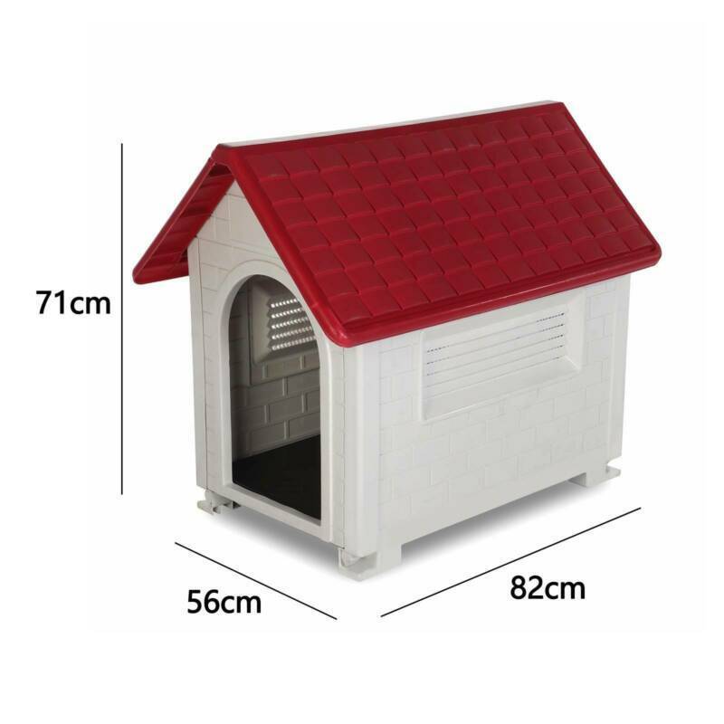 Hygrad Large Waterproof Weatherproof Outdoor Indoor Plastic Pet pupp Dog House Home Shelter Kennel 82x56x71 cms
