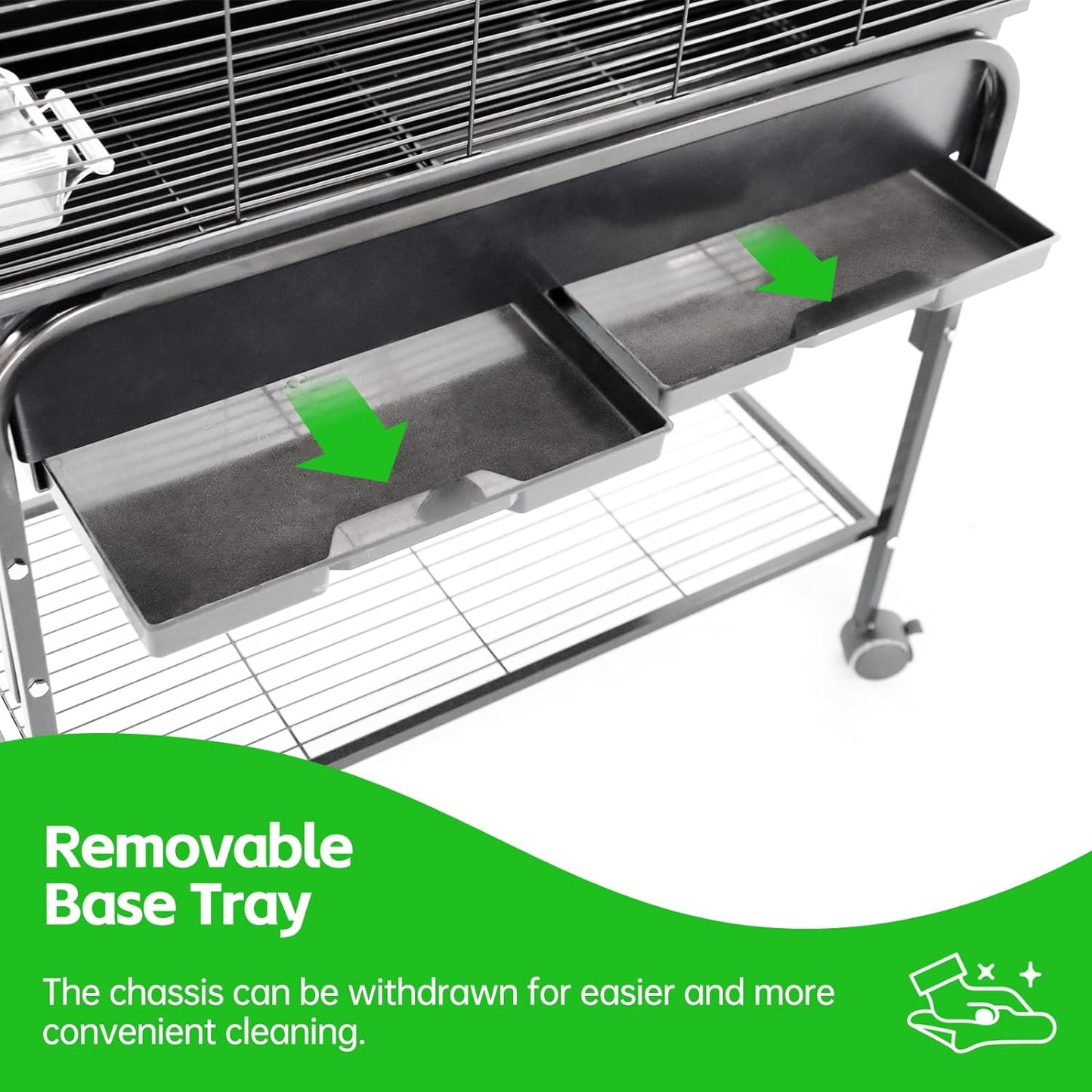 Large Wide Bird Cage Budgie Cage with Stand & Storage Parrot Cage Black Iron Flight Cage for Small lovebird/Cockatiel/Parakeet/Conure/Finch/Budgie/Canary 130cm High with Stand