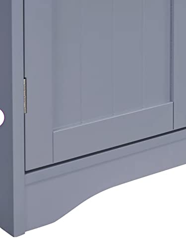 HYGRAD BUILT TO SURVIVE Grey Wooden Floor Free Standing 2 Door Bathroom Vanity Unit Under Sink Basin Cabinet Cupboard Shelf