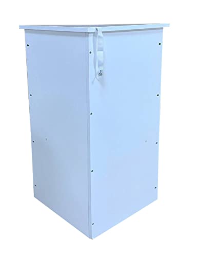 White Wooden Triangle Free Floor Standing Kitchen Bathroom Space Saving Cabinet Shelf With Shutter Doors Single Door, Adjustable Shelf, for Living Room, Kitchen, Entryway, White