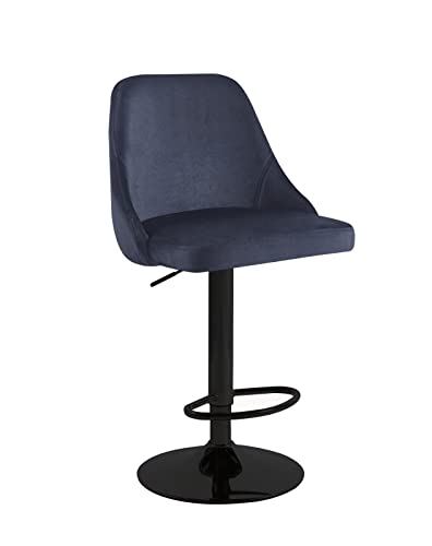 HYGRAD BUILT TO SURVIVE 2 x Velvet Swivel Breakfast Bar Kitchen Island Stools Chair With Gas Lift In 5 Colours (Green + Black Base)