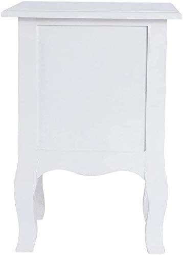 HYGRAD BUILT TO SURVIVE 2 x Chic White Wooden Free Standing Bedroom Bedside Table Unit Cabinet Nightstand with 2 Drawers