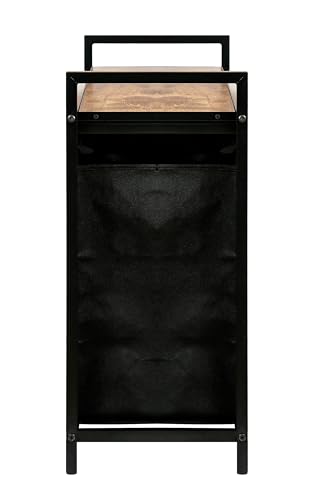 Large Industrial Wooden/Metal Laundry Hamper Basket Bin Organiser 3 x Removable Bags (30L Each)