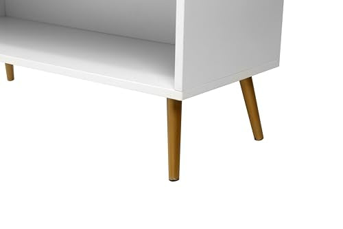 HYGRAD BUILT TO SURVIVE Modern Shoe Cabinet with 2 Doors, Open Shelf and Adjustable Shelves, Hallway Shoe Cupboard for 15 Pairs of Shoes, Entryway Storage Unit (White)