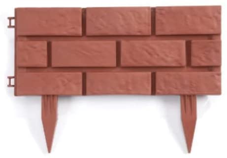 Plastic Brick Effect Lawn Garden Decor Grass Edging Skirting Border Picket Fencing