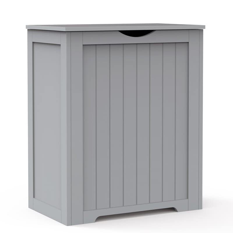 Large Wooden Shaker Style Laundry Toys Clothes Bin Basket Hamper Storage With Lid In 2 Colours