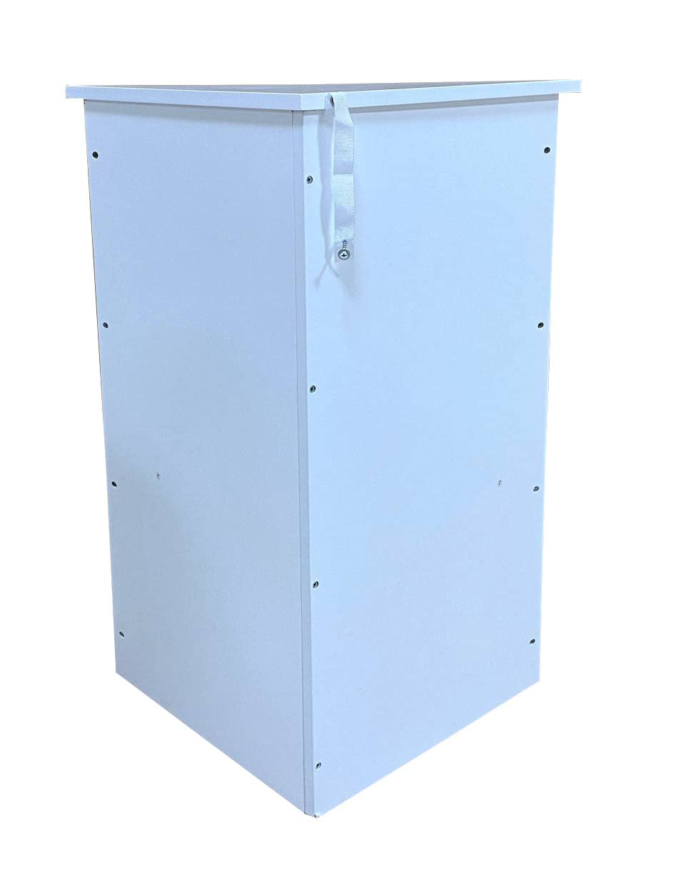 White Wooden Triangle Free Floor Standing Kitchen Bathroom Space Saving Cabinet Shelf With Shutter Doors Single Door, Adjustable Shelf, for Living Room, Kitchen, Entryway, White