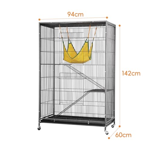 Extra Large Metal Portable Rolling Pet Cat Ferret Rat Chinchilla Small Animal Playpen Cage Enclosure