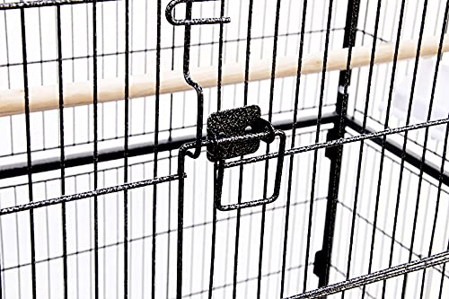 Large 132cm 2 Tiers Flight Cage Stand Wheels Rolling Portable Metal Bird Cage Wheels & Tray For Parrot for Cockatiels Quaker Sun Parakeets Green Cheek Conures Cockatoo Parrot Budgies Canary Budgie