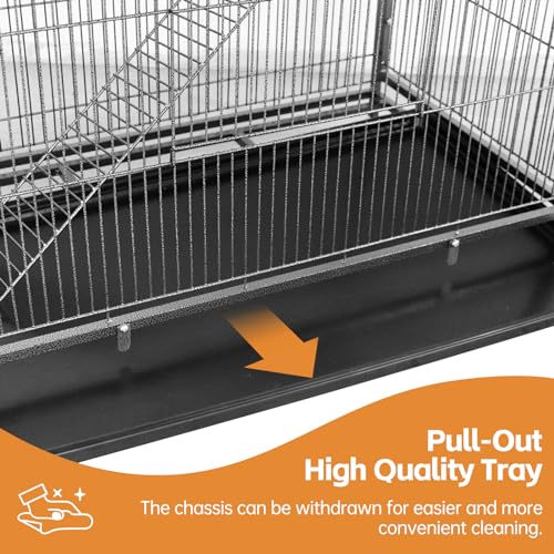 Extra Large Metal Portable Rolling Pet Cat Ferret Rat Chinchilla Small Animal Playpen Cage Enclosure