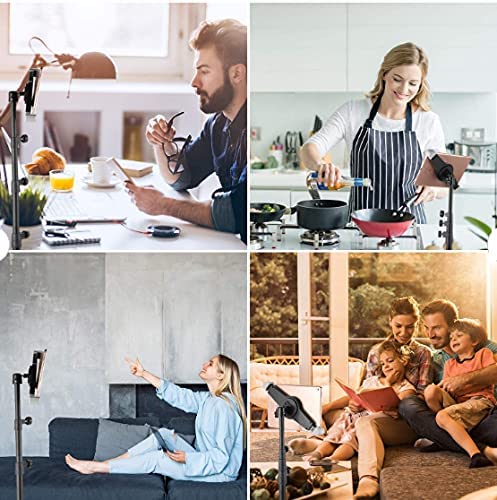 Foldable Extendable Portable Multi Function Music Tripod Stand Holder Mount 10" For Apple Ipad Air Iphone Samsung Galaxy Tablet with Carry Case