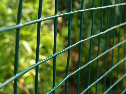 Green PVC Coated Chicken Rabbit Wire Welded Mesh Fence For Garden Fencing Guard Barrier Sizes (1.2 x 45M)