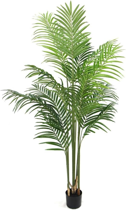 HYGRAD BUILT TO SURVIVE Tall Green Indoor Outdoor Artificial Faux Fake Decorative Home Office Exotic Tropical Plant (Areca Palm 160cm)
