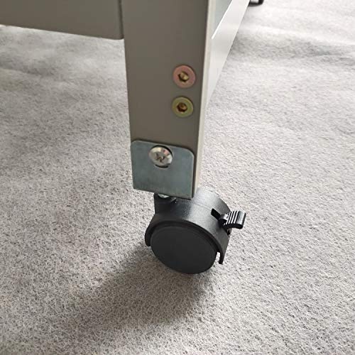 HYGRAD Kitchen Trolley MDF Top White Island Dining Cart Worktop Basket Storage Lockable Wheels Rolling Kitchen Portable Island Kitchen Trolley with Drawers and Open Shelf, Grey (Grey)