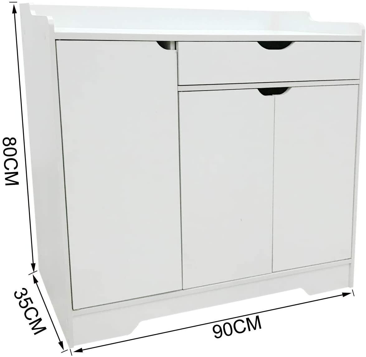 White Shoe Storage Cabinet Unit Cupboard Hallway Furniture Living Room Shoe Rack HYGRAD®