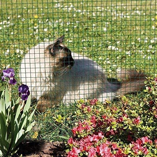 Green PVC Coated Chicken Rabbit Wire Welded Mesh Fence For Garden Fencing Guard Barrier Sizes (1.2 x 45M)