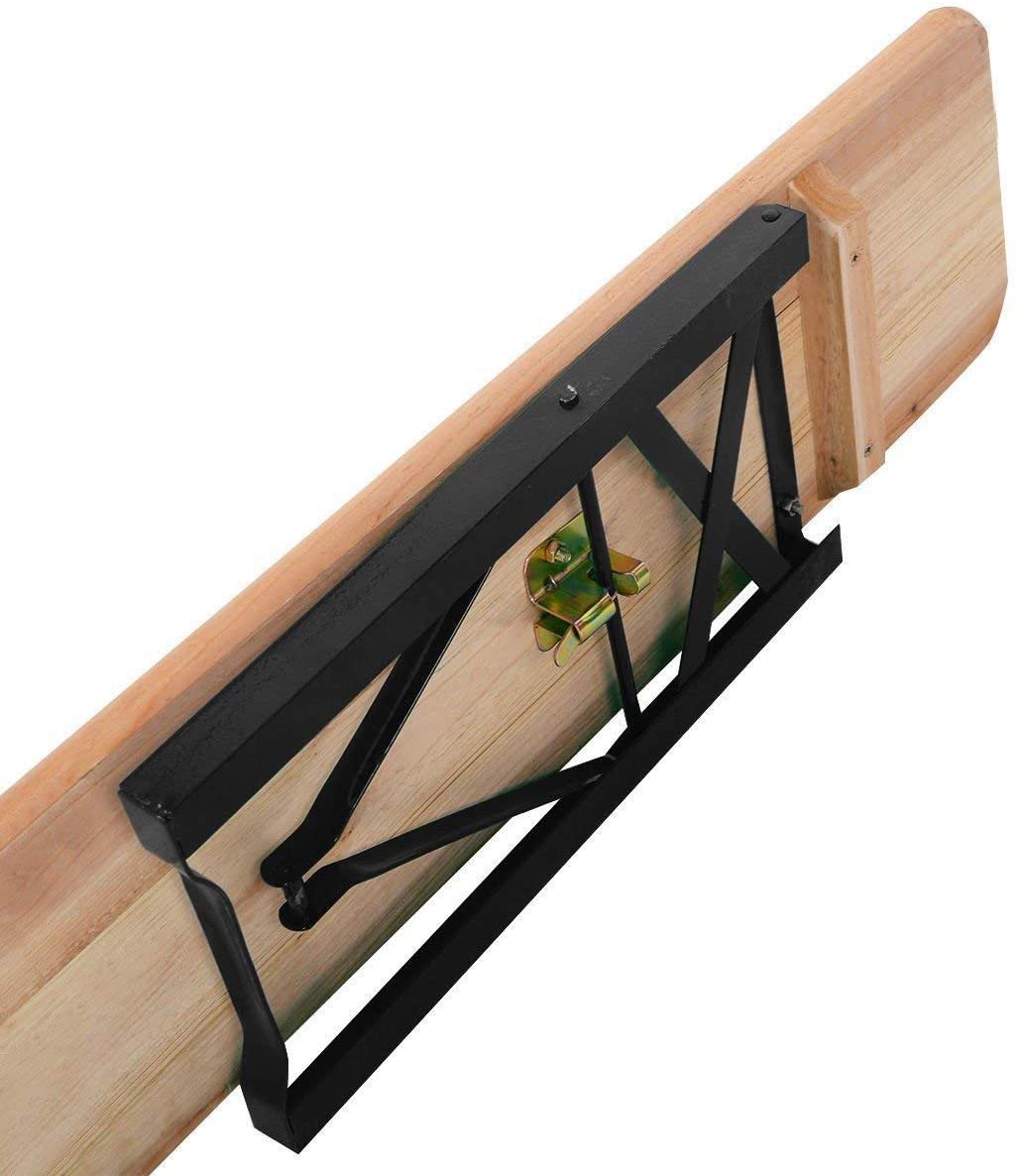 HYGRAD BUILT TO SURVIVE Large 3 Piece Wooden Folding Picnic Beer Table Bench Trestle Patio Outdoor Garden Pub 120 x 50 x 75 cms