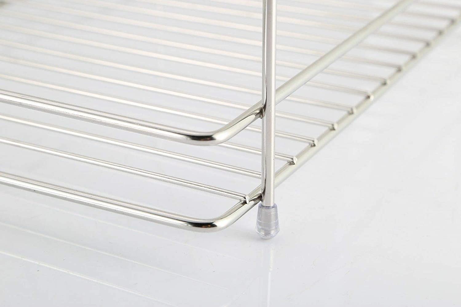 Dish Drying Rack Over The Sink Drainer On Counter with Utensil Silverware Storage Holder, Rustproof Stainless Steel