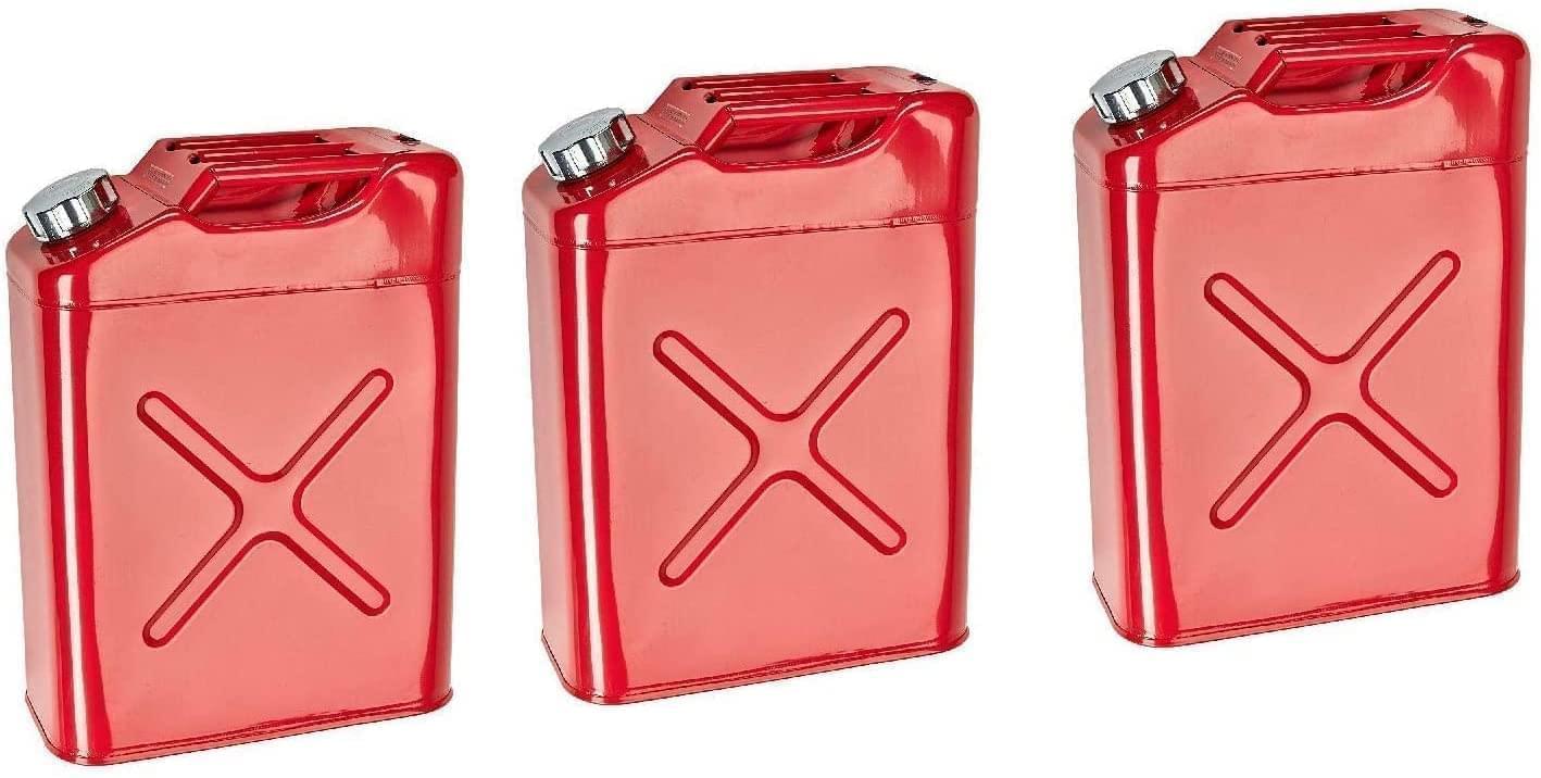 20L 5 Gallon Steel Fuel Gasoline Petrol Diesel Jerry Can Tank Container Backup (3)