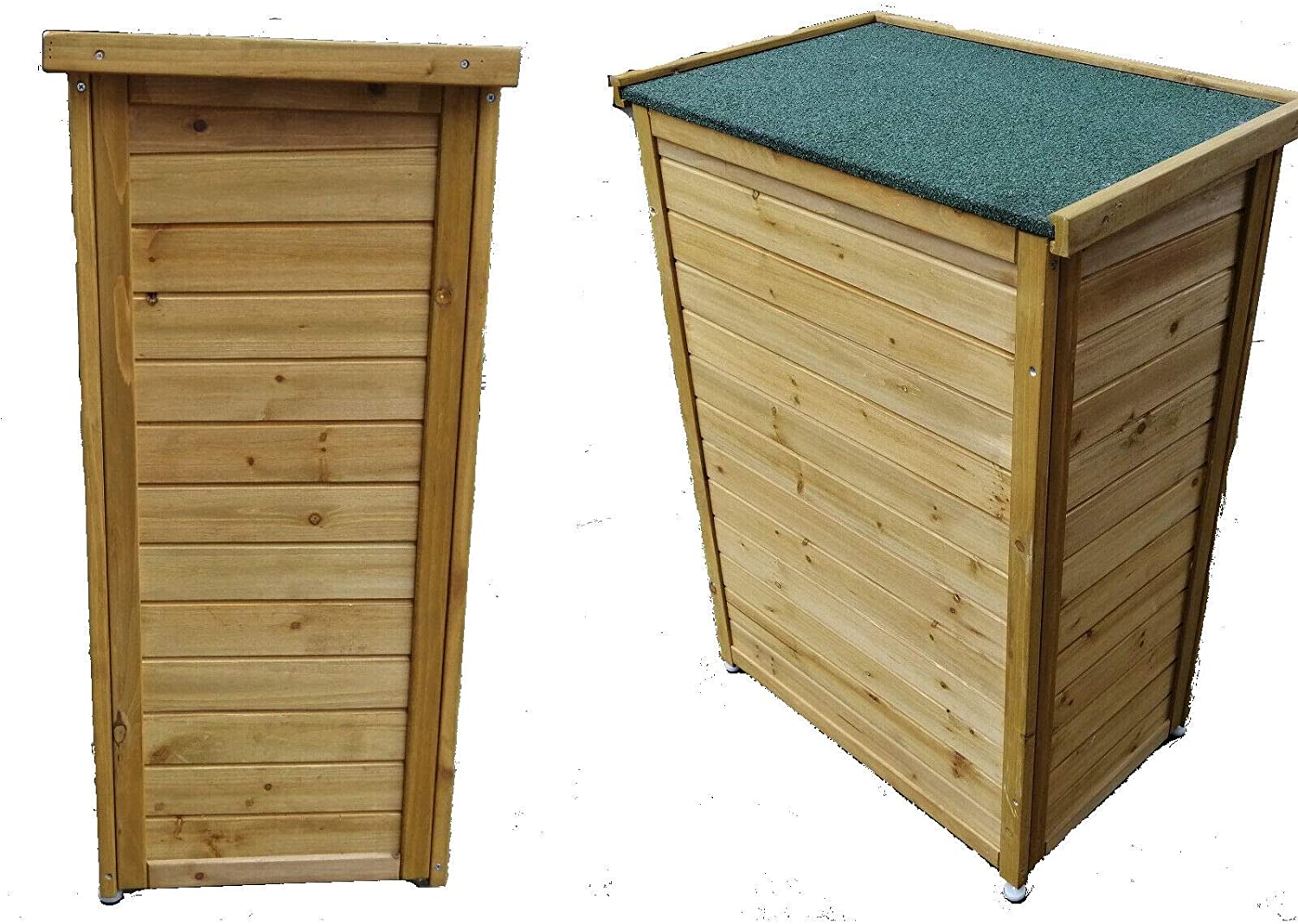 HYGRAD All Weather Wooden Outdoor Garden Lawn Cabinet Tool Shed Shelf Cupboard Storage In 2 Sizes (Med: 69 x 43 x 96cm)