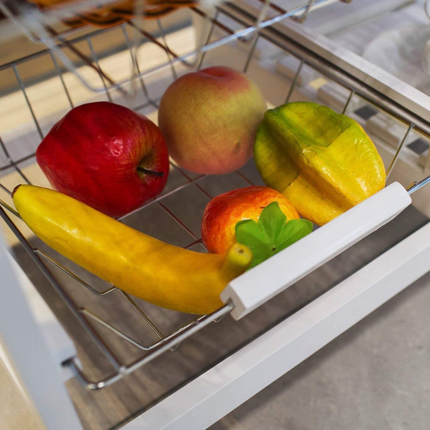 HYGRAD BUILT TO SURVIVE Kitchen Trolley MDF Top White/Grey Island Dining Cart Worktop Basket Storage Lockable Wheels