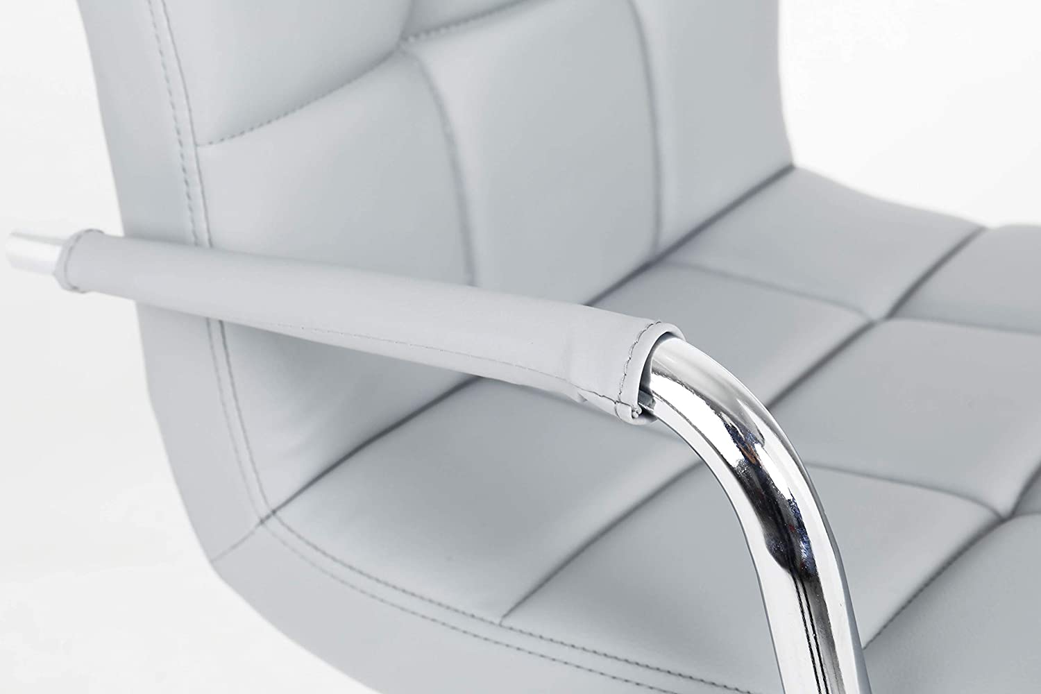 HYGRAD BUILT TO SURVIVE 2 x PU Leather Breakfast Lounge Bar Kitchen Pub Rolling Swivel Chair Stool Seat In Grey Colour