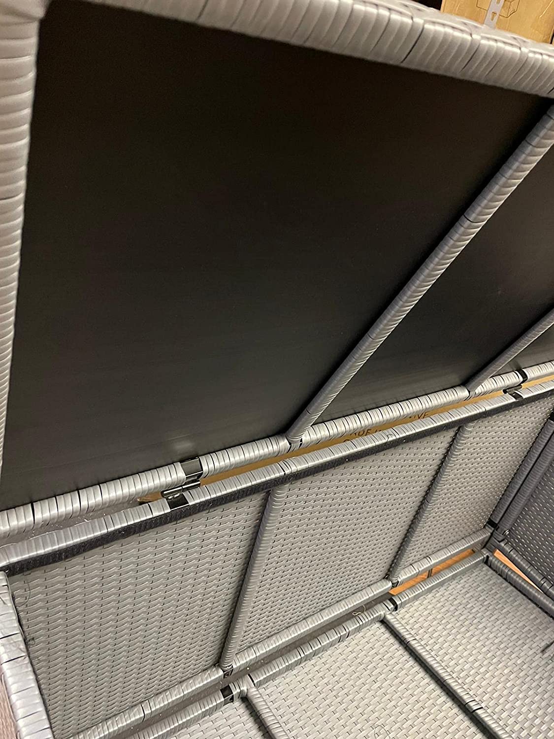 Large Poly Rattan Waterproof Outdoor Garden Deck Storage Organisation Solution Box Chest Ottoman