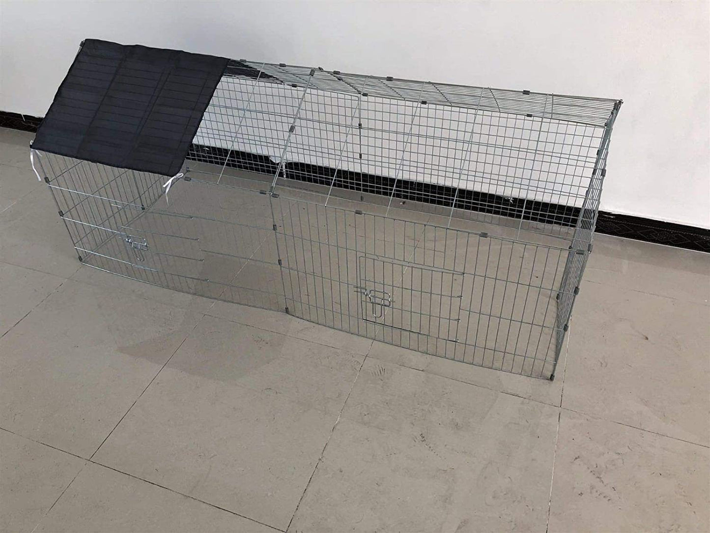 HYGRAD BUILT TO SURVIVE Rabbit Run Playpen Rectangular with Pitched Roof 5 Ft 10 In Long x 2 Ft 5 In Wide with Protective Cover Pet Animal Play Pen Guinea Pig Pen, Dog Puppy Cage Ferret Play Pen