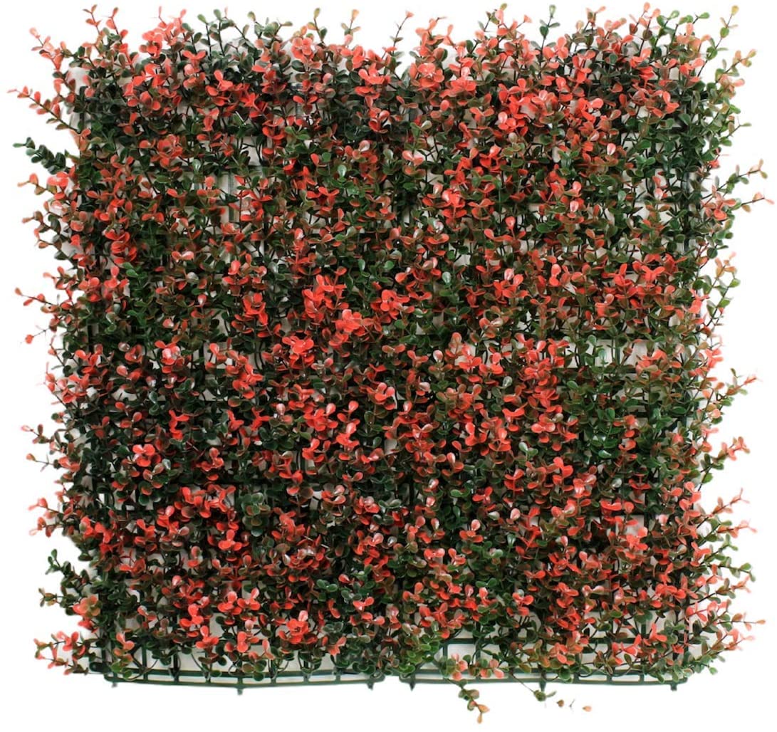 HYGRAD BUILT TO SURVIVE Artificial Boxwood Green Topiary Fence Screen Wall Hedge For Outdoors/Indoors Several Designs 50 x 50cms