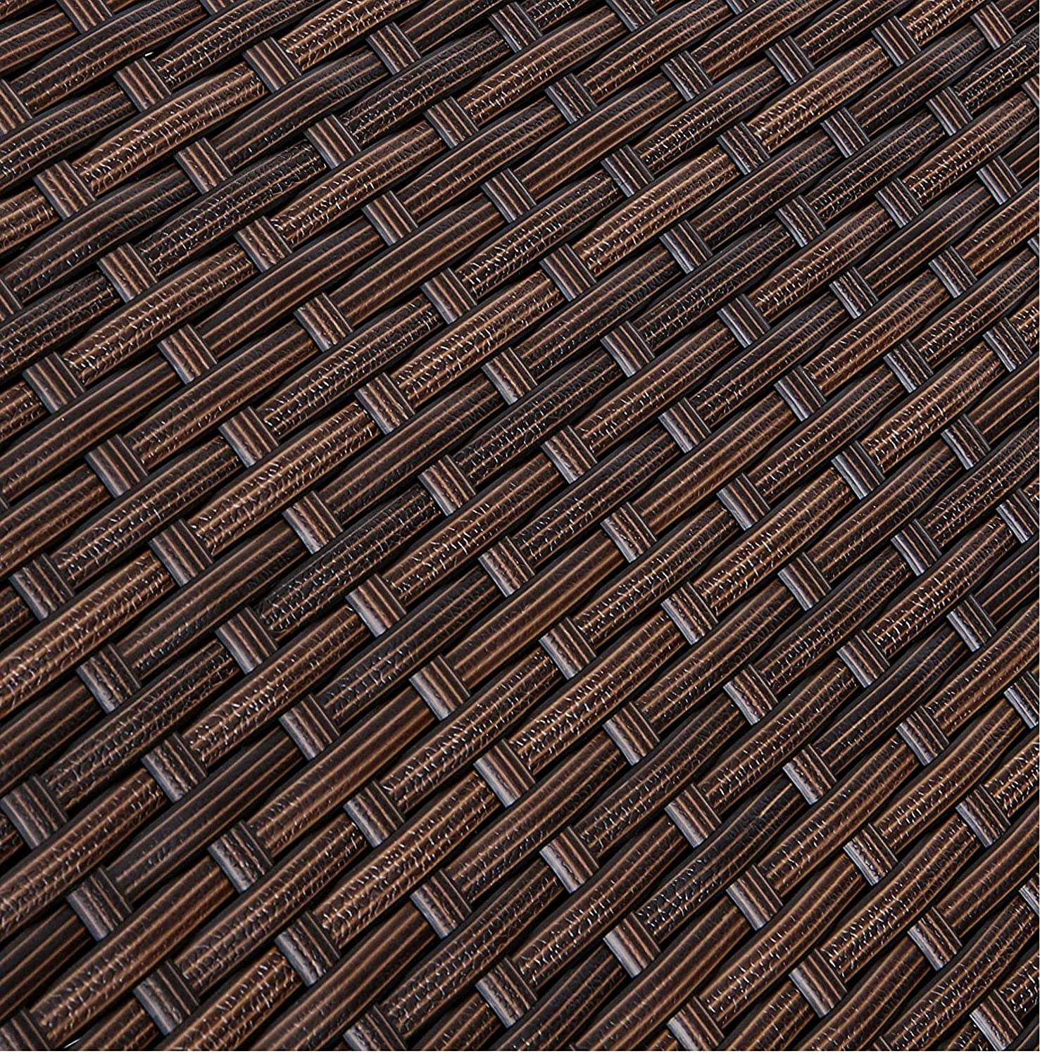 Large Poly Rattan Waterproof Outdoor Garden Deck Storage Organisation Solution Box Chest Ottoman