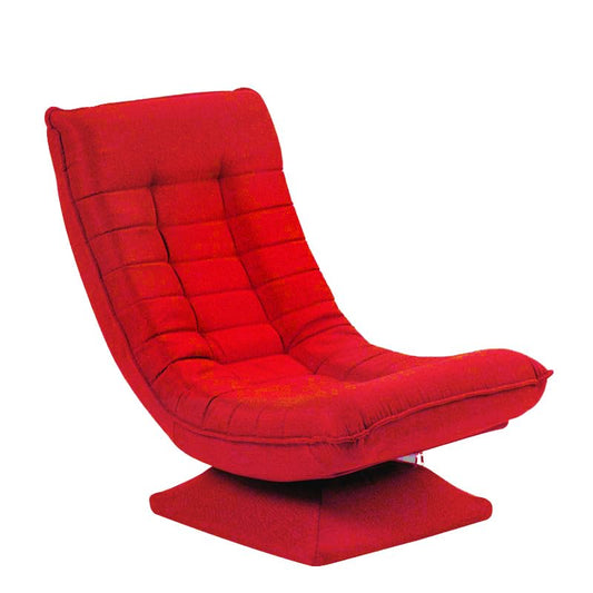 HYGRAD BUILT TO SURVIVE Swivel Armchair Chair, 5-Fold Adjustable Lazy High Lounge, Folding Swing Chair 360-Degree Rotatable With Adjustable Backrest, For Home & Living Room (Red)