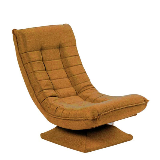 HYGRAD BUILT TO SURVIVE Swivel Armchair Chair, 5-Fold Adjustable Lazy High Lounge, Folding Swing Chair 360-Degree Rotatable With Adjustable Backrest, For Home & Living Room (Brown)