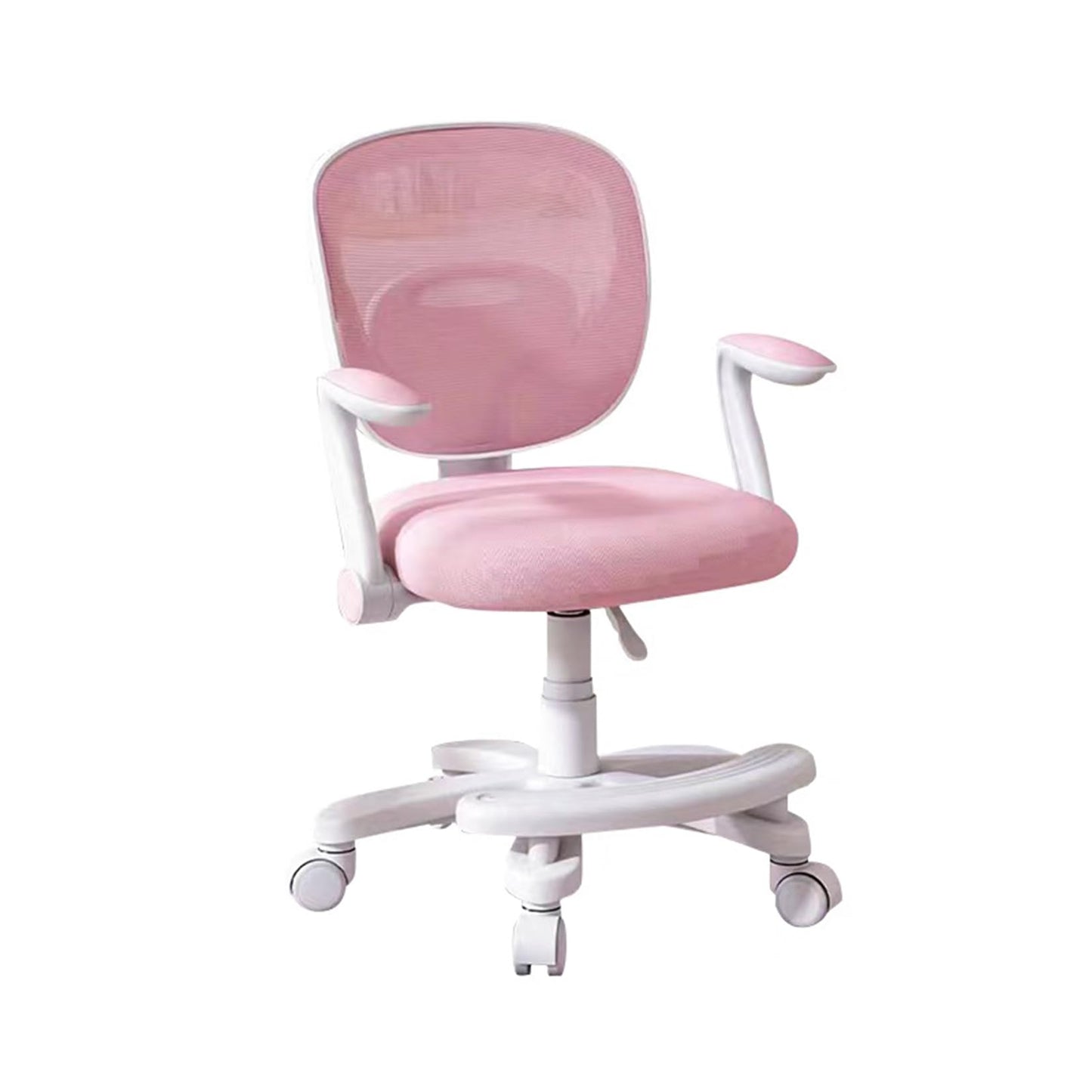 HYGRAD BUILT TO SURVIVE Swivel Chair Ergonomic Rolling Adjustable Kids Children Teens 360 Swivel Revolving Chair With Armrest & Foot Rest In Colours (Pink)