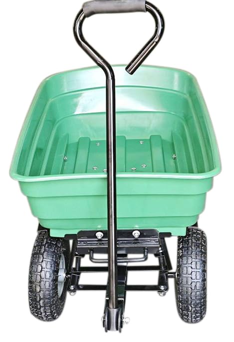 75L Lightweight Rolling Portable Garden Yard Push Dump Cart Beach Wagon Trolley Wheel Barrow