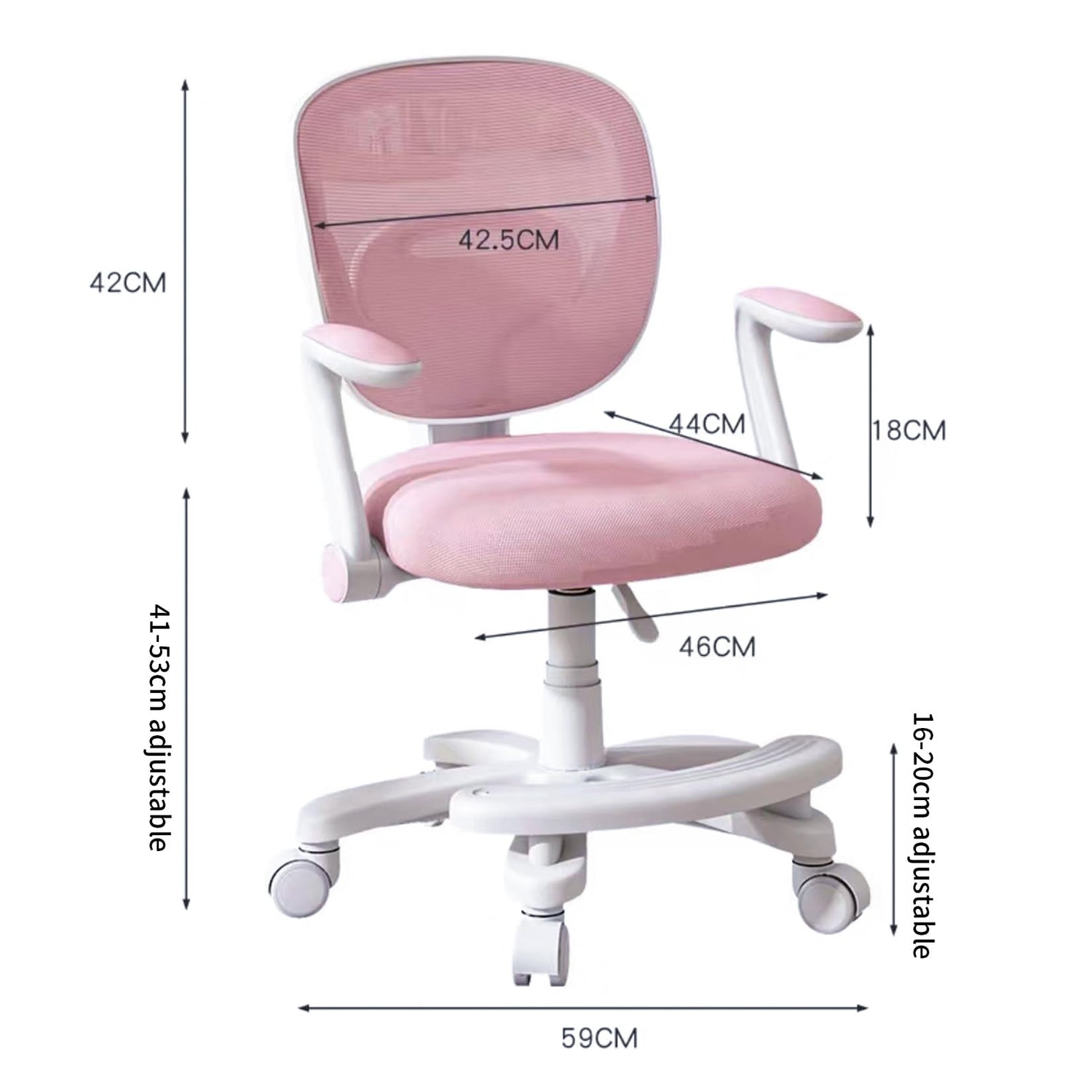 HYGRAD BUILT TO SURVIVE Swivel Chair Ergonomic Rolling Adjustable Kids ...