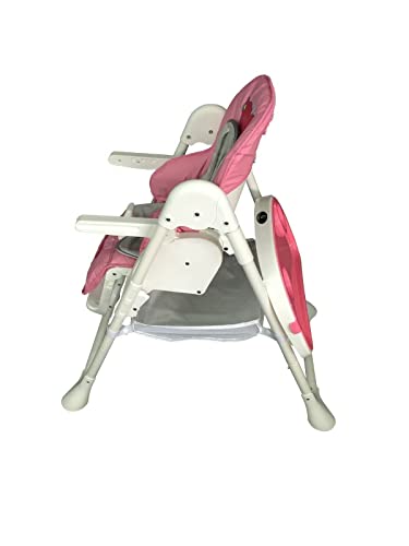 Portable 3 in 1 Baby Toddler Infant Reclining High Chair Feeding Tray Table Pink