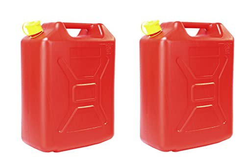 HYGRAD BUILT TO SURVIVE 2 x 20L 5 Gallon Plastic Water Storage Jerry Can Tank Container For Camping Hiking Travelling Storage Bag Carrier Gallon Bucket Barrel for Campervan water Storage Tank