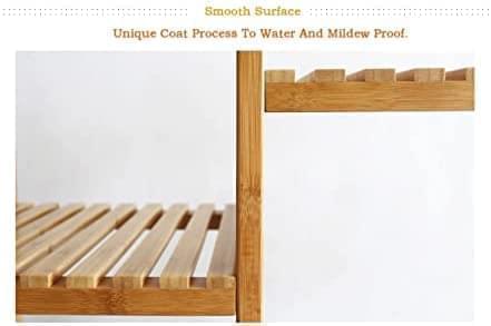 3 in 1 Multifunctional Bamboo Wood Outdoor Indoor Display Shelf Rack Unit Organiser