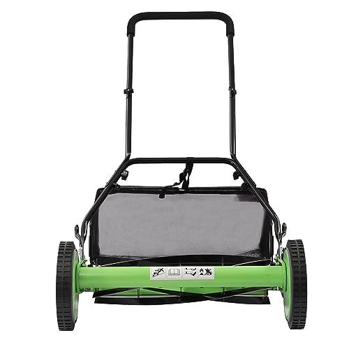 Hand Push Lawnmower - Manual Lawn-Mower With 40cm Cutting Width, 35L Grass Box, 6 Cutting Height Levels - Walk-Behind Lawn Mower For Small Gardens (40 cm Cutting Width)