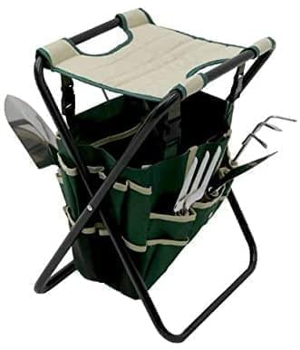 7 Piece Portable Folding Gardening Outdoor Fishing Picnic Stool Chair With 5 Tools