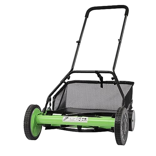 Hand Push Lawnmower - Manual Lawn-Mower With 40cm Cutting Width, 35L Grass Box, 6 Cutting Height Levels - Walk-Behind Lawn Mower For Small Gardens (40 cm Cutting Width)