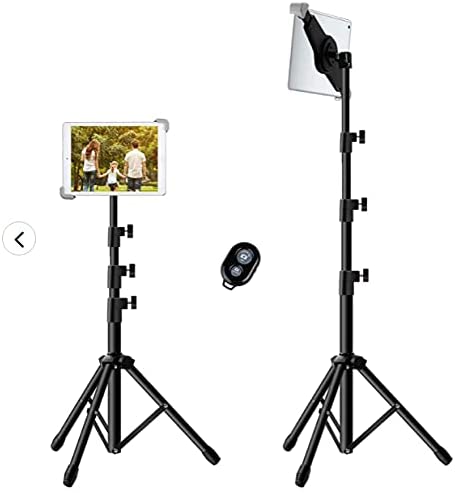 Foldable Extendable Portable Multi Function Music Tripod Stand Holder Mount 10" For Apple Ipad Air Iphone Samsung Galaxy Tablet with Carry Case