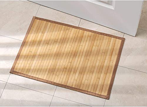 HYGRAD BUILT TO SURVIVE Bamboo Wood Floor Mat Rug Carpet For Home Bathroom Livingroom Indoors Outdoors In Different Sizes (24 (L) x 48 (W) inches)