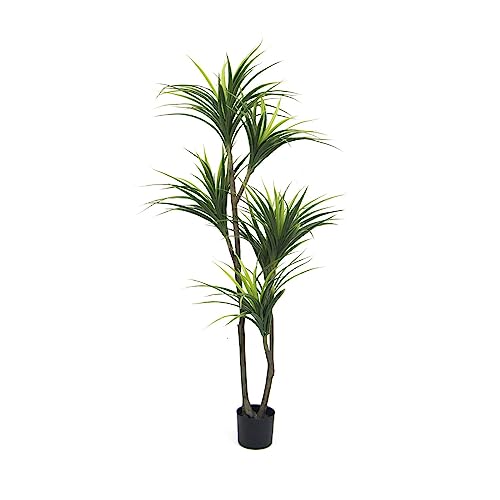 HYGRAD BUILT TO SURVIVE Tall Green Indoor Outdoor Artificial Faux Fake Decorative Home Office Exotic Tropical Plant (Dracaena Draco 150cm)